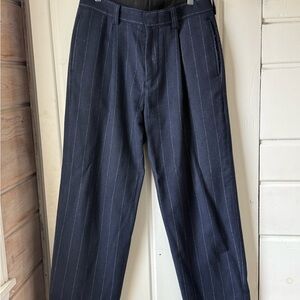 Madewell Roebling Navy Pinstripe Trousers